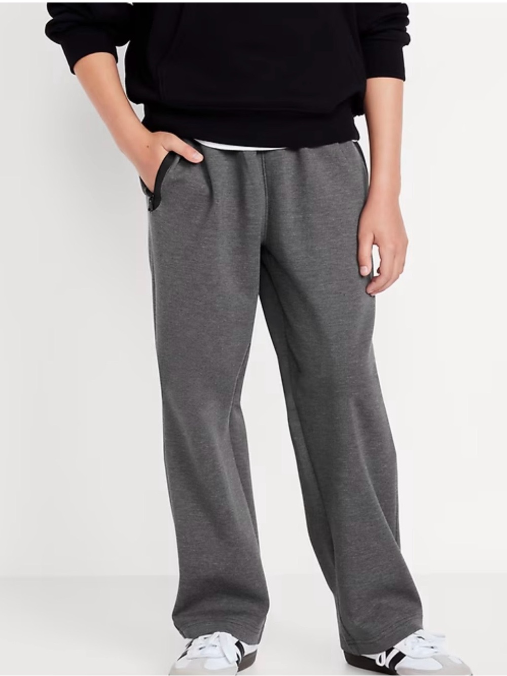 OLD NAVY boys Dynamic Fleece Straight-Leg Sweatpants-Sz XL (14/16) - Dark Grey